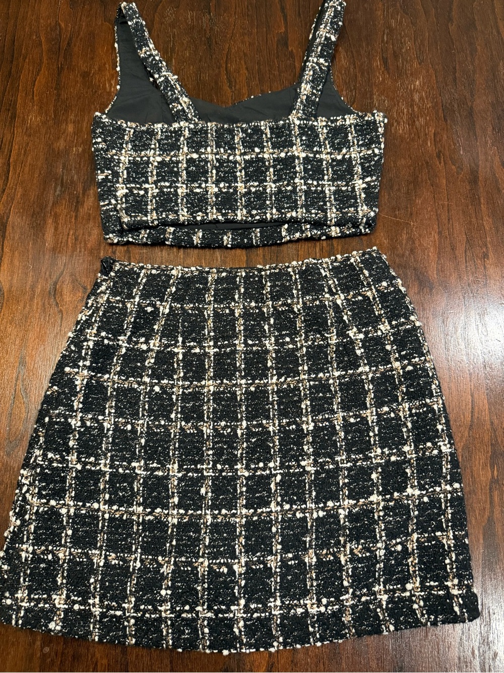 Abercrombie & Fitch Two Piece Tweed Set Women’s XS Skirt & XXS Top Clueless Vibe - Picture 2 of 11